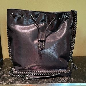 Shimmer Chain Metal Purse Tote Crossbody